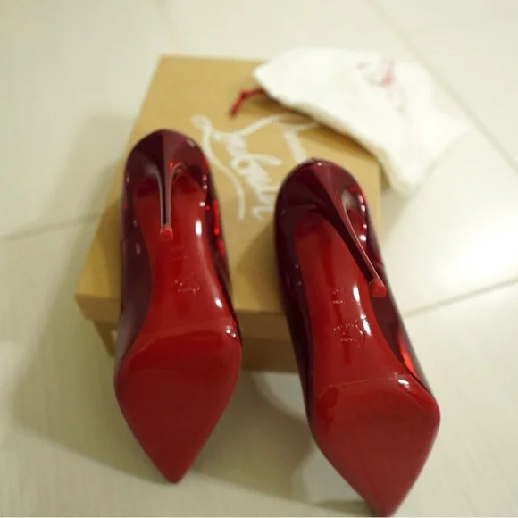 Christian Louboutin Red Patent Leather Heels - Picture 4 of 5